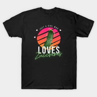 Just A Girl Who Loves Zucchinis Cute T-Shirt